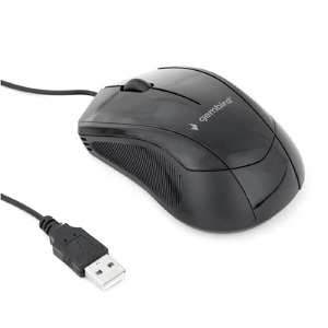Компьютерная мышка проводная USB Gembird MUS-3B-02 черная - фото