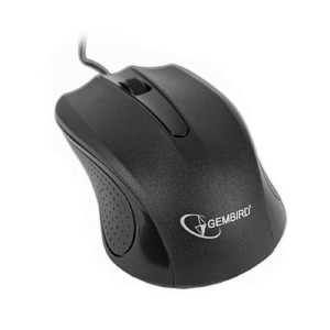 Компьютерная мышка проводная USB Gembird MUS-101 3 кнопки/1200DPI блистер черная - фото