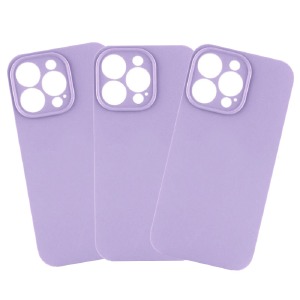Силикон FULL PROTECTION iPhone 15 "Soft touch" Original Light purple (39) лого - фото