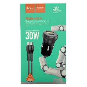 АЗУ iPhone Type-C to Lightning Hoco NZ5 5A/1USB/QC3.0/PD30W черное 1м - фото