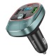 FM модулятор Hoco E76 12-24V/2USB/PD45W/QC3.0/BT5.0/RGB/LCD дисплей серый - фото 1