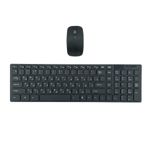 Набор беспроводной (клавиатура+мышь) Keyboard K06 (Eng/Ru)/101кл/3кн/USB 2.4GHz/1600DPI черный - фото