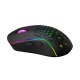 Компьютерная мышка беспроводная XTRIKE GW-611 RGB/7 кнопок/USB 2.4GHz/с аккумулятором/проводная/800-8000DPI черная 1,5м - фото 1