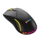 Компьютерная мышка беспроводная XTRIKE GW-610 RGB/7 кнопок/USB 2.4GHz/с аккумулятором/проводная/800-8000DPI черная 1,5м - фото 1