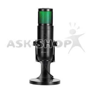 Микрофон компьютерный настольный игровой XTRIKE XMC-03 USB/RGB/кнопка вкл/выкл черный 1,45 м - фото