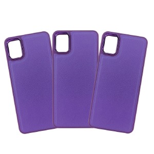 Накладка Leather Case iPhone 15 Pro фиолетовая - фото