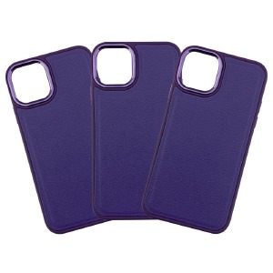 Накладка Leather Case iPhone 11 фиолетовая - фото
