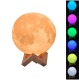 Уценка Ночник MOON 3D 13см RGB/8 режимов работы/деревянная подставка/аккумулятор (трещина) - фото 2