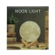 Уценка Ночник MOON 3D 13см RGB/8 режимов работы/деревянная подставка/аккумулятор (трещина) - фото 1