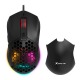 Компьютерная мышка проводная USB игровая XTRIKE GM-316 RGB/7 кнопок/800-7200DPI черная 1,5м - фото 1