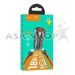 АЗУ Type-C Hoco Z46 3A/1USB/18W/QC3.0 серое 1м(13) - фото