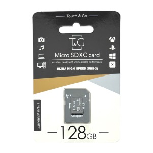 Карта памяти Micro SD 128GB (10) (+adapter) T&G UHS-3 - фото