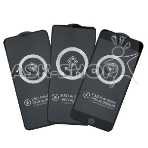 Стекло защитное iPhone 15+/16+/082 6.7' 6DH каленое World ESD черное в тех. уп. - фото