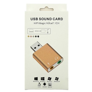 Звуковая карта USB 2.0 7,1 СН черная - фото