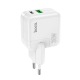 Блочек USB Hoco C111A 3A/1USB/QC3.0/PD30W белый (20) - фото 1