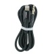 Кабель 3,5 AUX - Lightning Gerlax GX-06L тканевой черный 1м# - фото 1