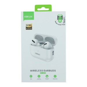 Bluetooth Air Pods Gerlax GH-20 белые ANC (design Pro2 series, поддерживают беспроводное зарядное, BT5.3)  - фото