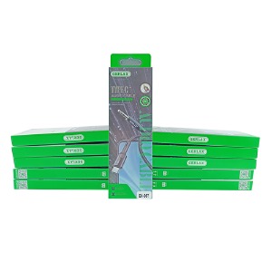 `SET кабелей 3,5 AUX - Type-C Gerlax GX-06Tтканевой черный 1м (10ШТ!!!+1ШТ ПОДАРОК) - фото