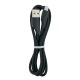 `SET кабелей iPhone Lightning Gerlax L24L  6А/OD4.0 тканевой черный 1м (10ШТ!!!+1ШТ ПОДАРОК) - фото 2