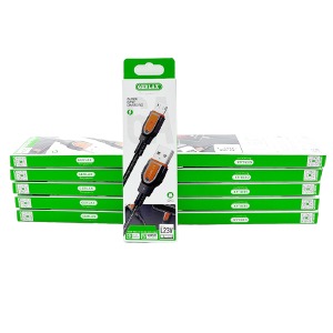 `SET кабелей microUSB Gerlax L23V 6A/OD4.0 нейлоновый черный 1м (10ШТ!!!+1ШТ ПОДАРОК) - фото