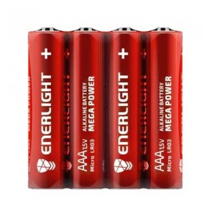LR03 Батарейки Enerlight Mega щелочная по 4шт(мизинчиковые)/цена за 1 бат. - фото