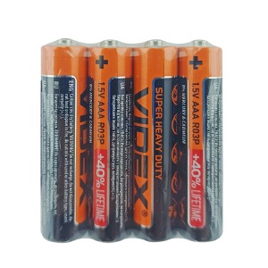 R03 Батарейки Videx ААА солевая по 4шт(мизинчиковые)/цена за 1 бат. - фото