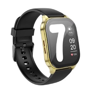 Смарт-часы (Smart watch) Hoco Y19 (укр.мова/BT5.2/RAM128Mb/call/LCD1.96"/IP68/300mAh) золотые - фото