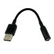 Переходник USB(папа)- AUX 3,5(мама) Hoco LS37 черный 0,15м - фото 1