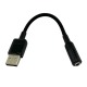 Переходник USB(папа) - 3,5 AUX(мама) Hoco LS37 черный 0,15м - фото 1
