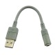 Переходник USB(папа)- AUX 3,5(мама) Hoco LS37 серый 0,15м - фото 1