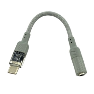 Аудіо перехідник Type-C-3,5 Hoco LS37 сірий 0,15м (21) - фото