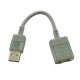 Звуковая карта USB кабель 0,15м Hoco LS37 серая - фото 1