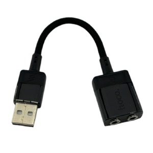 Звуковая карта USB кабель 0,15м Hoco LS37 черная (21) - фото