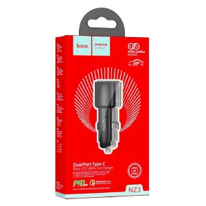 АЗУ Type-C блочек Hoco NZ3 3A/2PD40W/QC3.0 черный - фото
