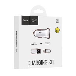 АЗУ microUSB Hoco Z1 2.1A/2USB белое - фото