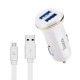 АЗУ microUSB Hoco Z1 2USB 2.1A белое # - фото 1