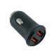 АЗУ USB блочек 2.4A 12/24V 2USB T06 Metall черное - фото 1