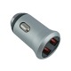 АЗУ USB блочек 2.4A 12/24V 2USB T06 Metall стальной - фото 1