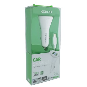АЗУ Type-C Gerlax GC-09 3А/2USB белое 1м# - фото