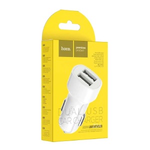 АЗУ USB блочек Hoco Z2A 2.4A/2USB белый - фото
