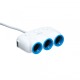 Разветвитель для прикуривателя три выхода Hoco C1 3.1A/1USB белый 0,5м(9) - фото 2