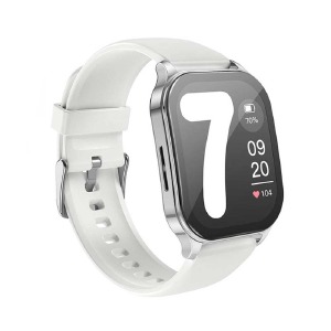 Смарт-часы (Smart watch) Hoco Y19 (укр.мова/BT5.2/RAM128Mb/call/LCD1.96") серебрянные - фото