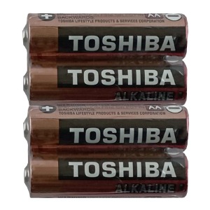 LR06 Батарейки Toshiba Alkaline АА щелочная по 4шт(пальчиковые)/цена за 1 бат. - фото