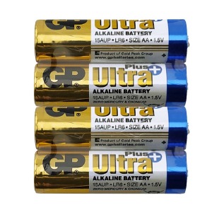 LR06 Батарейки GP Ultra Plus щелочная по 4шт(пальчиковые)/цена за 1 бат. - фото