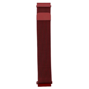 Ремешок для смарт часов универс. 20 mm Samsung/Xiaomi/Huawei/Imilab/Kieselect миланская петля metall красный (13) - фото