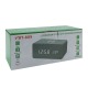Часы настольные VST-889-6 беспроводная зарядка/будильник/дата/температура/от сети и батареек/в виде черного дерев.бруска/белая подсветка - фото 1