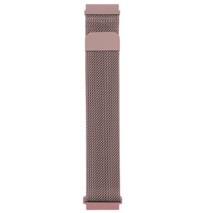 Ремешок для смарт часов универс. 20 mm Samsung/Xiaomi/Huawei/Imilab/Kieselect миланская петля metall нежно-розовый (25) - фото
