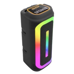 Колонка чемодан мини MS-3627BT 10Wx2/RGB/BT/USB/microSD/FM/AUX черная 38,5х16х14 см - фото