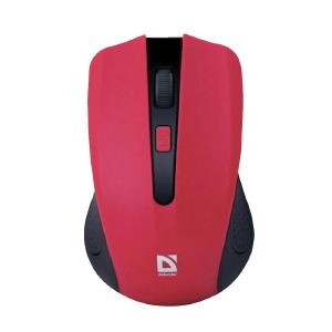 Компьютерная мышка беспроводная Defender Accura MM-935 4 кнопки/USB 2.4GHz/800-1600DPI блистер черно-красная - фото