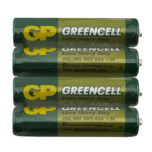 R03 Батарейки GP Greencell ААА  по 4шт(мизинчиковые)/цена за 1 бат. - фото